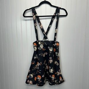 Hot Topic Haikyu!! Suspender Circle Skirt‎ Size M Black